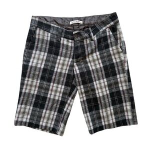 XX3 Y2K Plaid Women's Shorts in Black Gray Size S Vintage Retro Grunge